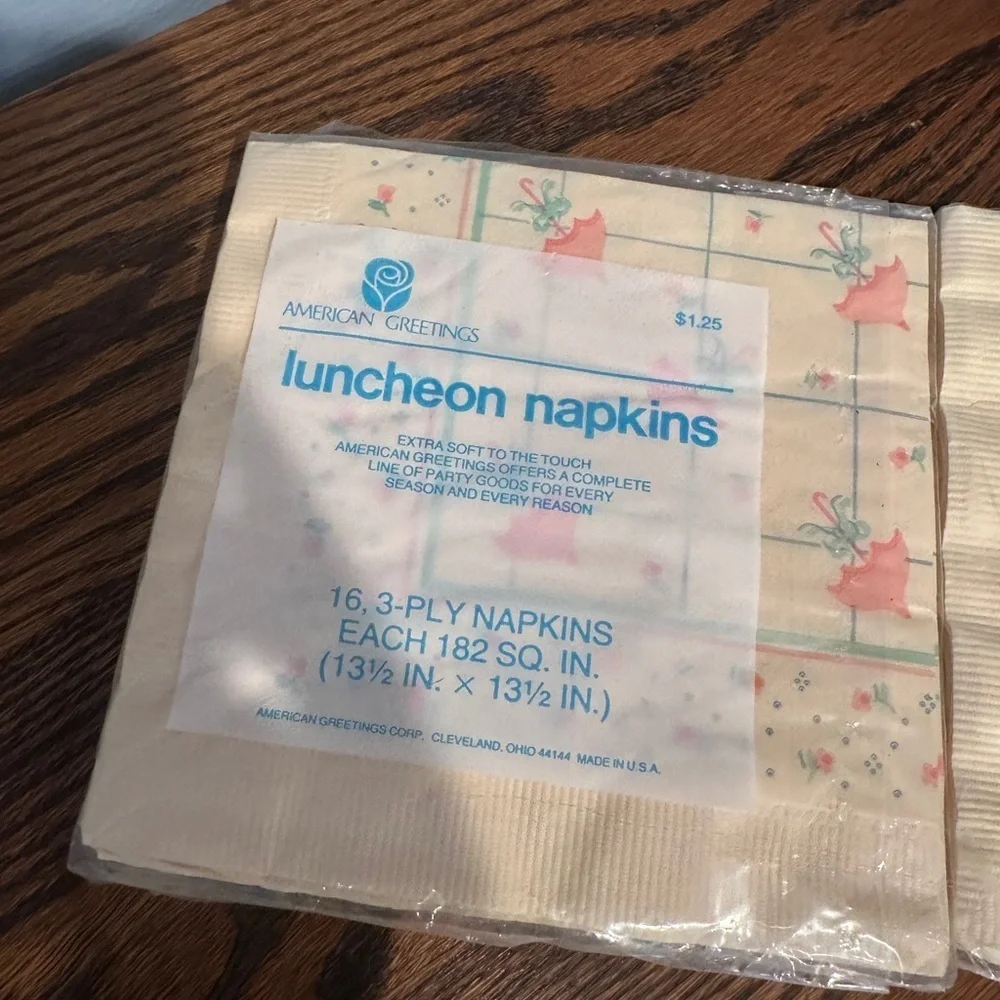 Vintage baby shower napkins Floral Patterned Napkins